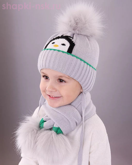 03-60-D Комплект детский (шапка+шарф) (48-50)