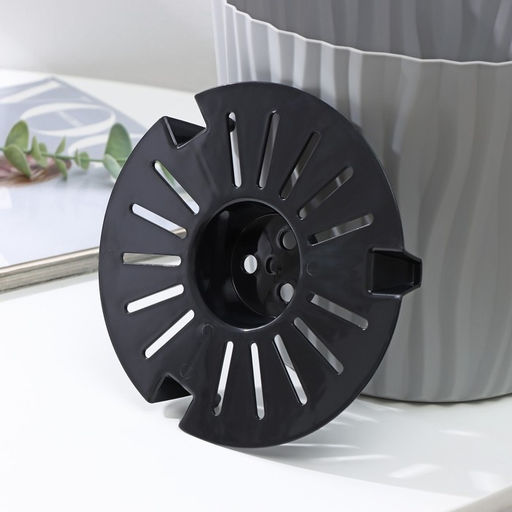 Кашпо для цветов со вставкой «Волна», 4 л, d=20 см, h=17 см, цвет серый