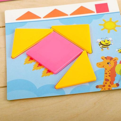 Развивающий набор с пластиковыми фигурами Геометрическая мозайка, в пакете - Iq-zabiaka фото 3