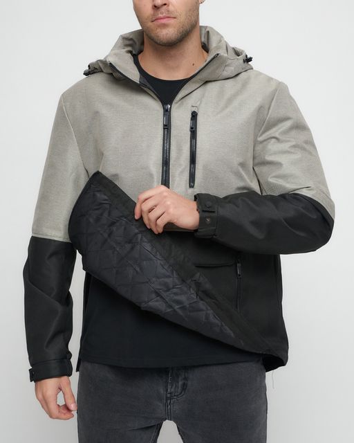 Куртка-анорак спортивная мужская бежевого цвета 3307B - Wonderrman фото 14