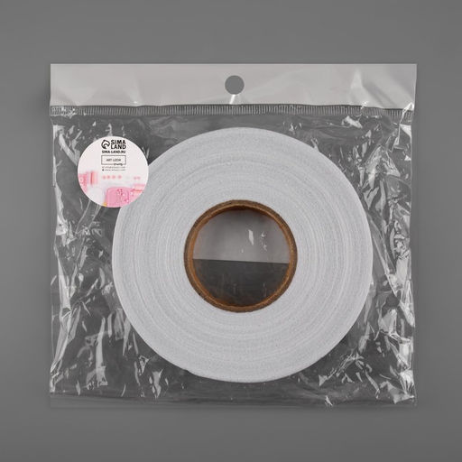 Лента клеевая нитепрошивная по долевой, 38 г, м², 15 мм, 50 м, белая