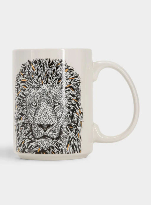 Кружка, 500 мл, фарфор N, белая, Лев, Wild - Anna lafarg фото 5