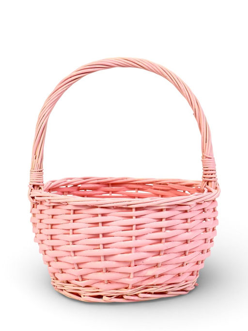 Корзина плетёная для хранения Vite, с ручкой, розовая, набор 2 шт.
