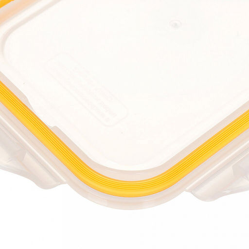 Контейнер стеклянный 1,5л, 23,5х18,5х7,3см, герметичный, крышка из полипропилена, силиконовый уплотнитель, ручки-клипсы, прозрачный, подходит для СВЧ (Россия) - Домашняя мода фото 2