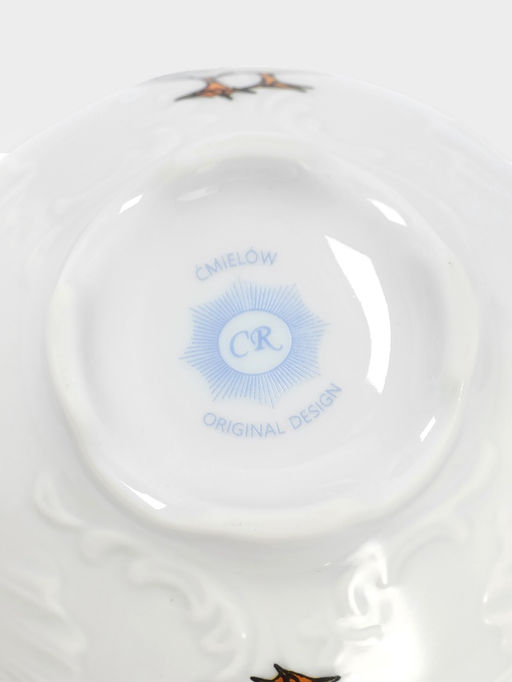 Чашка чайная Cmielow «Рококо. Гуси», 330 мл, фарфор, белая