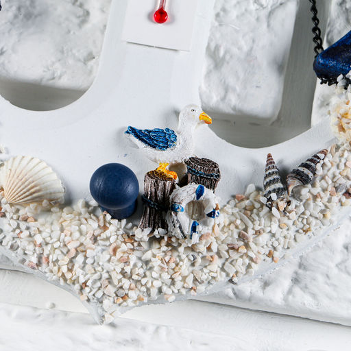 Декор настенный, панно с термометром «Якорь с цепью», 33×23×5 см