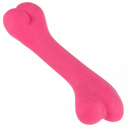 Игрушка для собаки "Косточка мини" 12х4х2см, полипропилен, цвета микс (розовый, зеленый, ярко-оранжевый), "Пэт тойс (Pet toys)" (Китай)