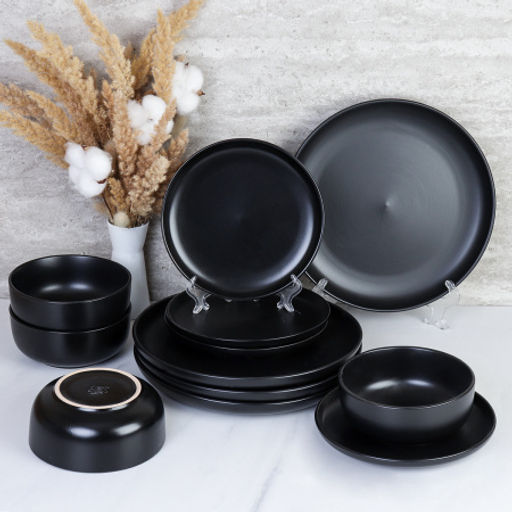Столовый набор 12 предметов black / 12/3500 /уп 2/ С - ГалеонТрейд фото 2
