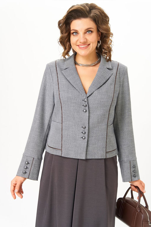 Костюм Aira Style 24133 серо-коричневый