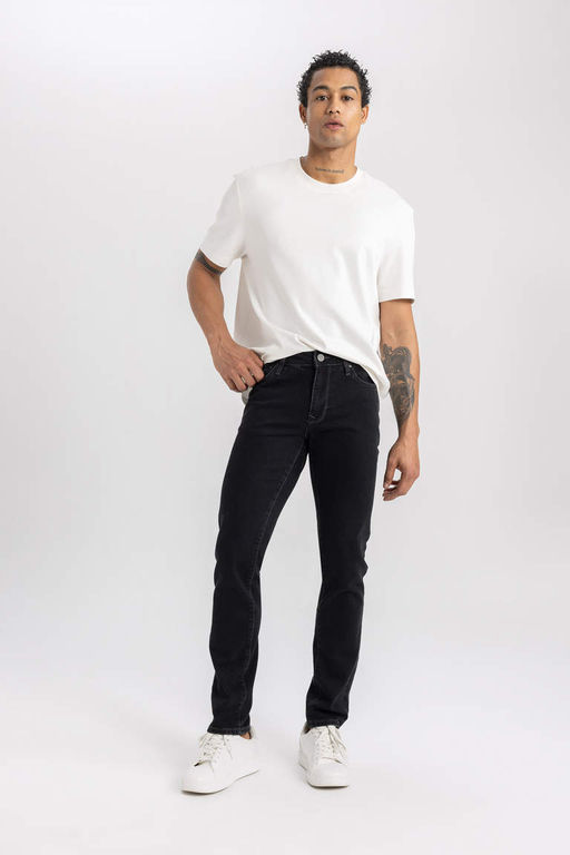 Pedro Slim Fit Джинсовые брюки узкого кроя с нормальной талией и узкими штанинами - Defacto фото 3