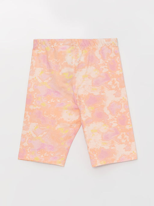 Beli Lastikli Batik Desenli K?z ?ocuk K?sa Tayt - Waikiki фото 2