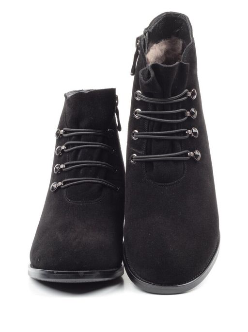 04-M20-6117 BLACK Ботинки женские зимние (натуральная замша, натуральный мех) - Фабричный китай фото 11