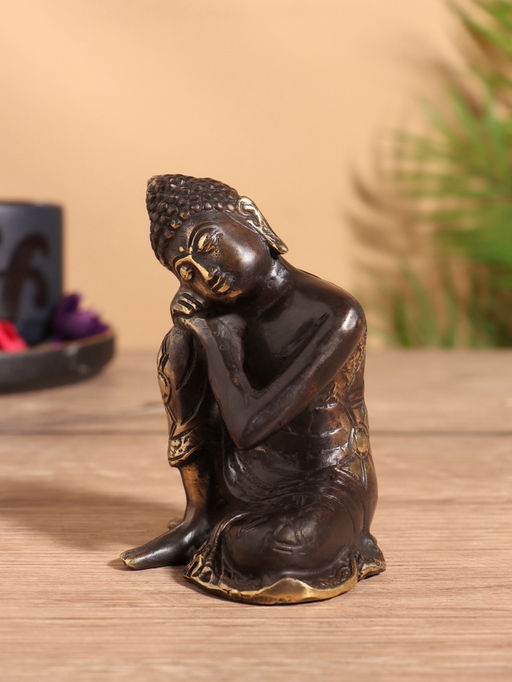 Сувенир «Спящий Будда», 8×8×13 см, бронза