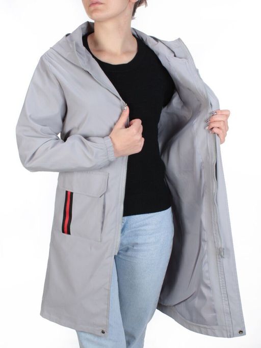 908 GRAY Ветровка женская NANOGUE (100% полиэстер) - Фабричный китай фото 7