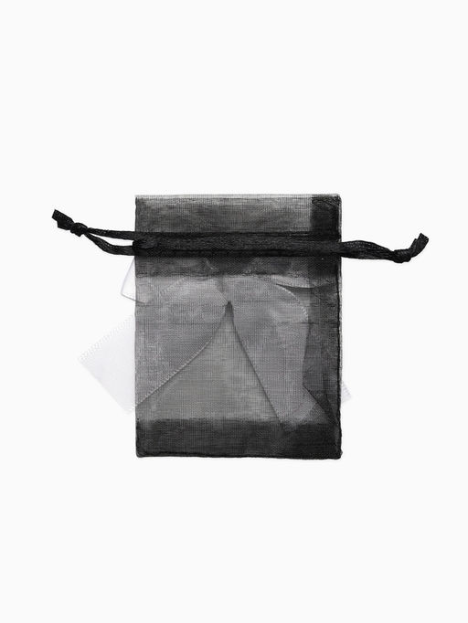 Цена за 50 шт. Мешочек подарочный «Бант органза», 7×9 см, черно-белый