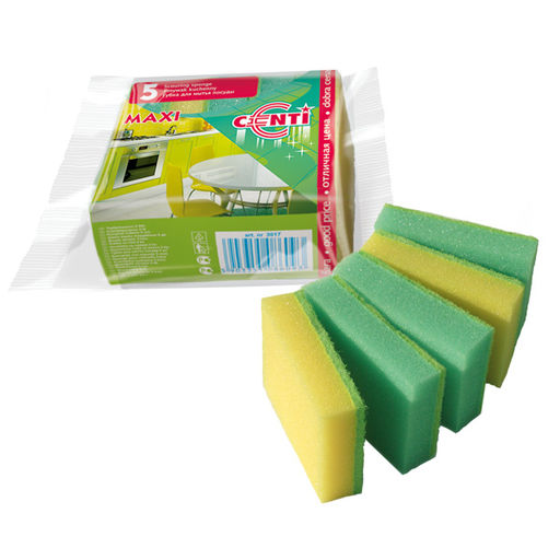 Губка для посуды 5шт. Макси Цэнти/Azur арт.3017, 030170