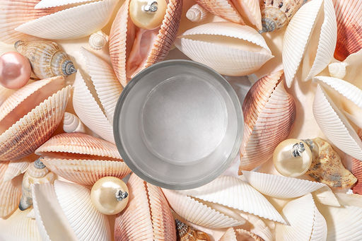 Пасхальное украшение подсвечник  "Ракушки с жемчугом", белое с розовым, на 1 свечу Elan Gallery