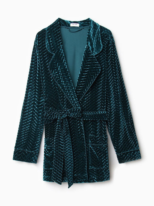 Жакет женский KAFTAN «Бархат», размер 46, зелёный