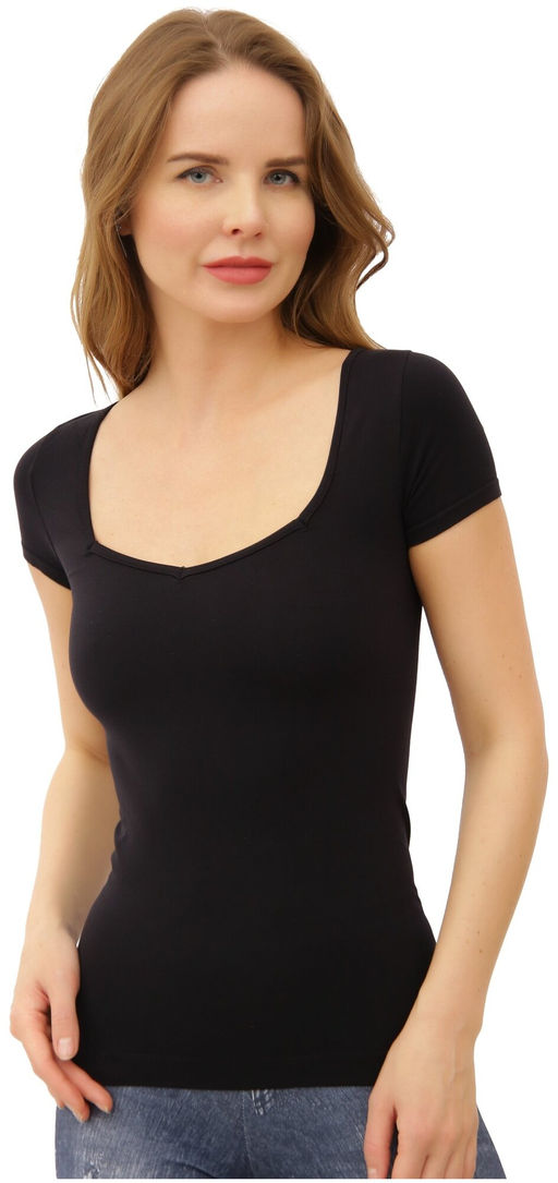 CRETA футболка жен с кор/рукавом и квадратн. вырезом INTIMlDEA