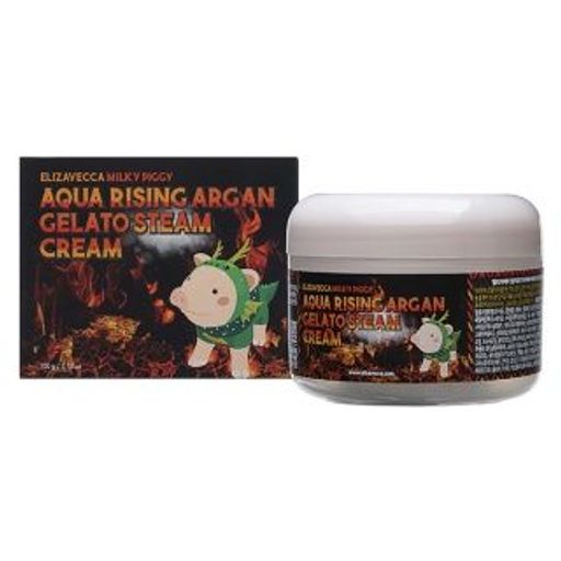 Elizavecca Milky  Паровой увлажняющий крем с маслом арганы Piggy Aqua Rising Argan Gelato Steam Crea  фото 2