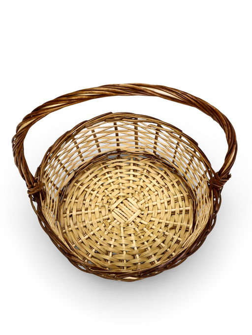 Корзина плетёная для хранения Avana, с ручкой, бежево-коричневая, набор 3 шт.