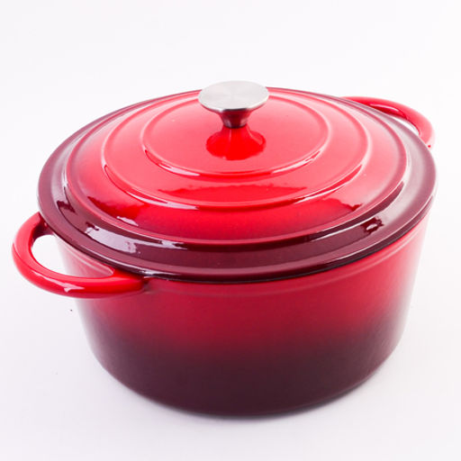 40622 Кастрюля чугун 4,7 л эмаль/покрытие красная MB (х2)