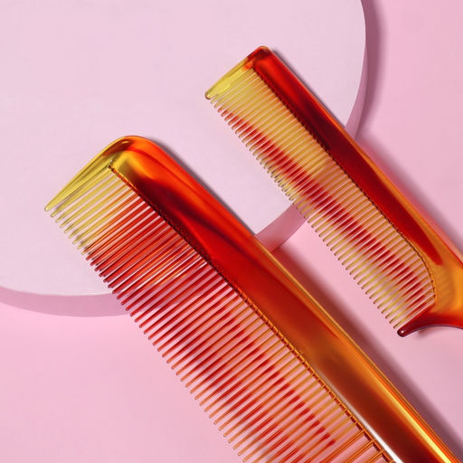 Цена за 3 шт. Набор расчёсок, 2 предмета, цвет «янтарный»