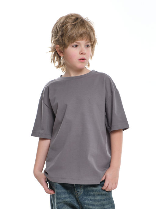 Футболка хлопок подросткам для школы 22-7625 черный - Mini maxi фото 17