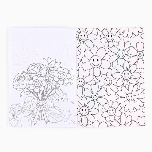 Цена за 10 шт. Блокнот раскраска А5, 8 страниц Енотик. 8 марта