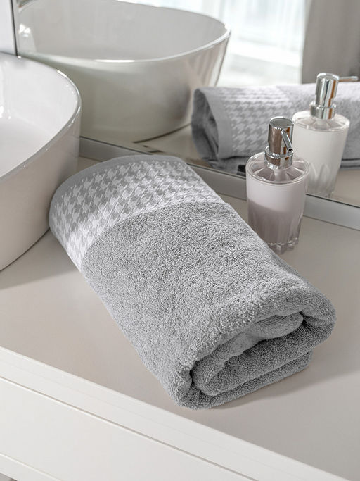 Полотенце для тела 70x130 серый махровая ткань