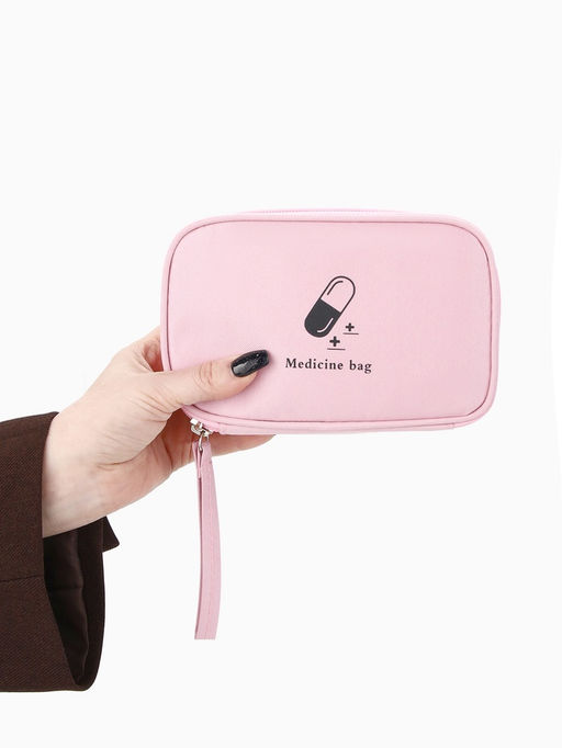 Косметичка-аптечка дорожная на молнии, с ручкой, Medicine bag, розовая - Simaland фото 4