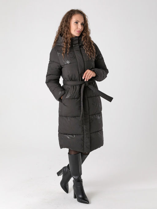 24433 Пальто стеганое черный