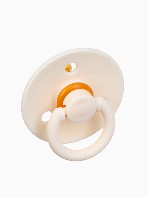 Соски-пустышки, от 3 мес., латекс, классические, в контейнере, набор из 2 шт., персиковый/айвори, M&B