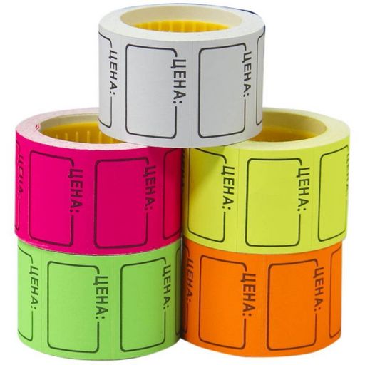 Этикетки OfficeSpace "ЦЕНА" 35*25мм в рулоне, малиновые 200шт. (Spt_4192)