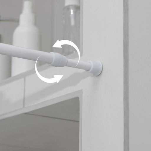 Карниз универсальный, раздвижной 70-120 см, белый