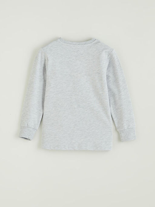 Bisiklet Yaka Bask?l? Erkek ?ocuk Pijama ?st