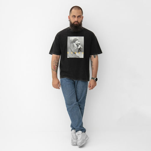 Футболка мужская MIST «Пивко» из вареного хлопка, черный, р-р XL