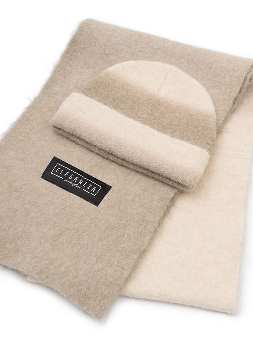 Шапка жен. шерсть+нейл+полиам ZZ-M99503 beige