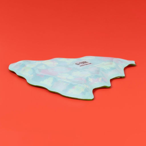 Блюдо новогоднее сервировочное Доляна «Ёлочка. Праздник к нам приходит», 24,5×24,7×2 см, стекло