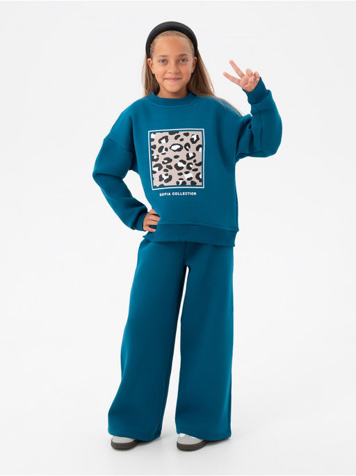 Костюм Пятнышки детский девочка изумруд - София фото 50