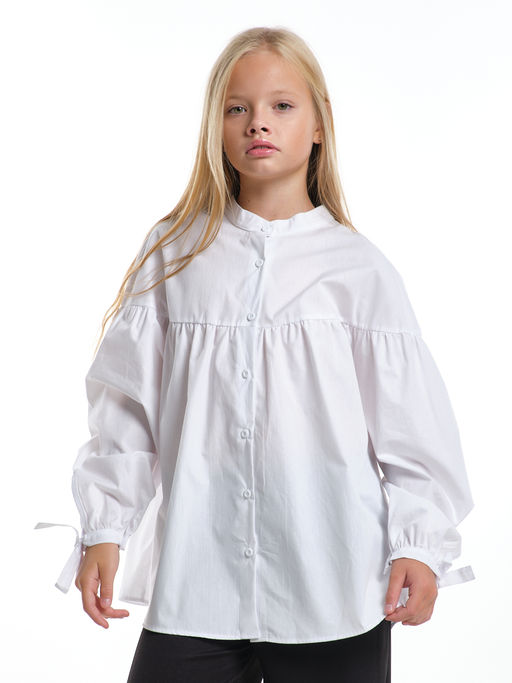 Рубашка для девочки подросткам школьная форма UD 8016 белый - Mini maxi фото 8