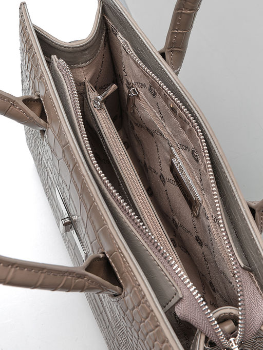 LACCOMA сумка НИ7266-серый натуральная кожа хлопок фото 6