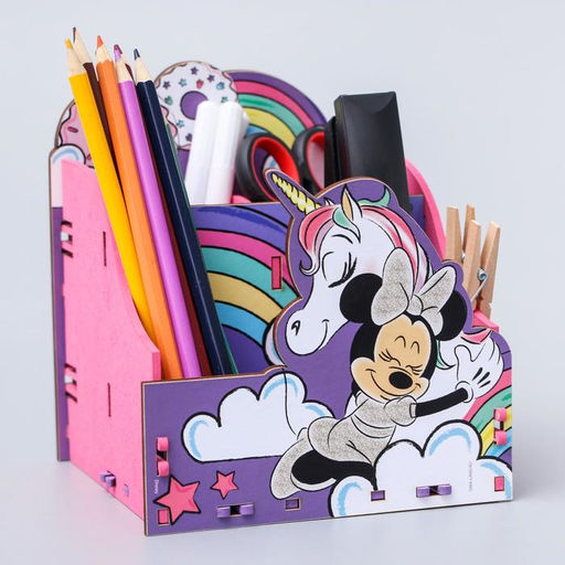 Органайзер для канцелярии, 14?14?16 см, Минни Маус и единорог