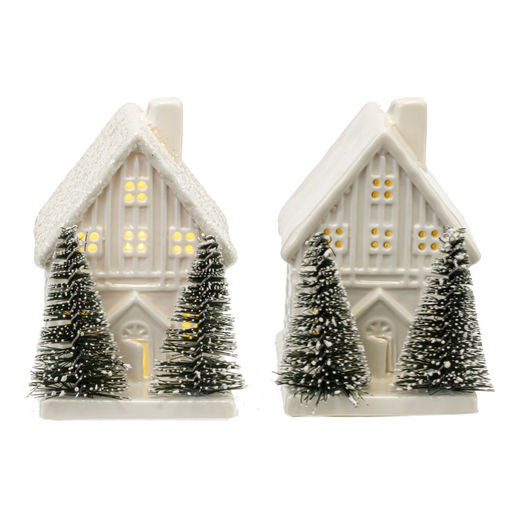 Фигурка декоративная с подсветкой "Домик", L6 W7,5 H9 см, LR44 2 шт.