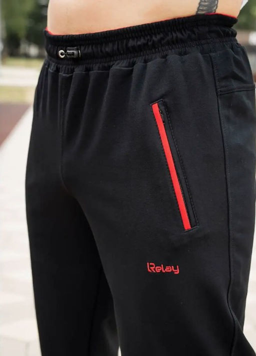 Спортивные брюки Футер 2-х нитка ХЛОПОК с лайкрой - Relay фото 6