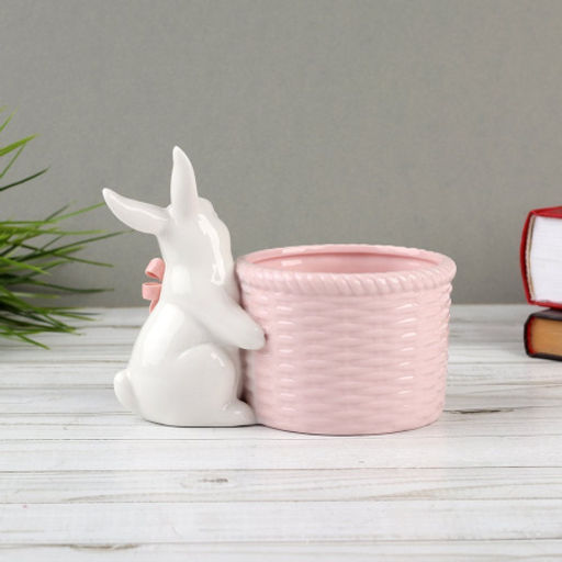 Фигурка кашпо розовое Кролик / 19083-2P /уп 24/ - Галеонтрейд фото 3