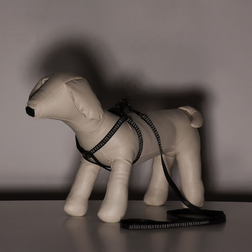 Комплект двухслойный, поводок 130 х 1 см, ОГ 25-38 см, чёрный - Пижон фото 11