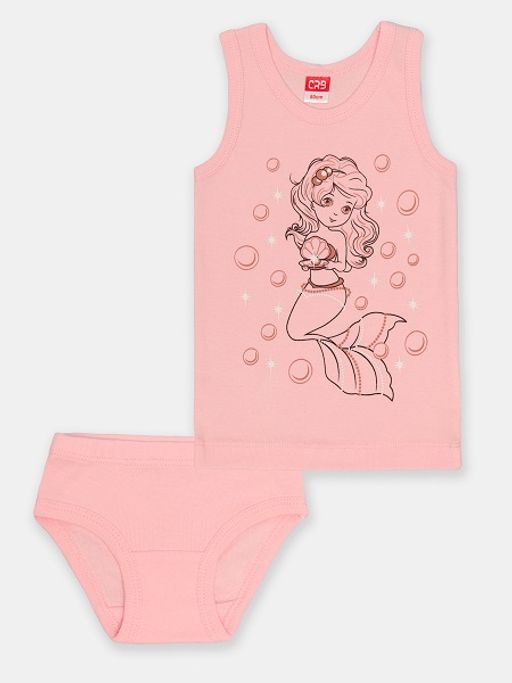 CRB wear/CSKG 30041-27 Комплект для девочки (майка, трусы),розовый/Ex.Cherubino