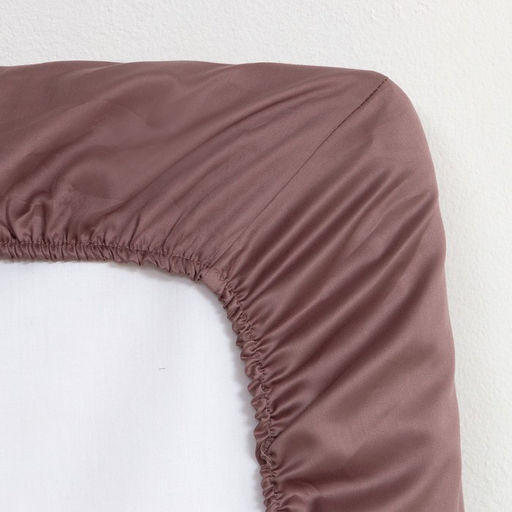 Простыня на резинке Twilight Mauve 160х200х25 см, 100% хлопок, мако-сатин, 114г/м2 - Этель фото 3