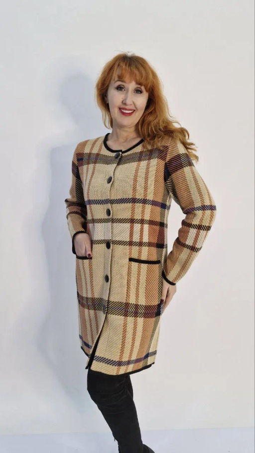 ЗЛАТА Кардиган В 1774/бежевый микс